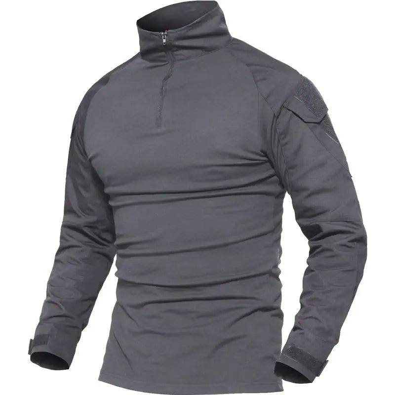 Men Military Tactical T-shirt Long Sleeve SWAT Soldiers Combat T Shirt Airsoft Clothes Man's US Army Shirts No Pads